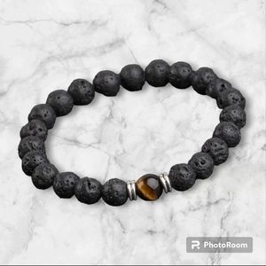 New Unisex Essential Oil Lava Tiger Eye Bracelet